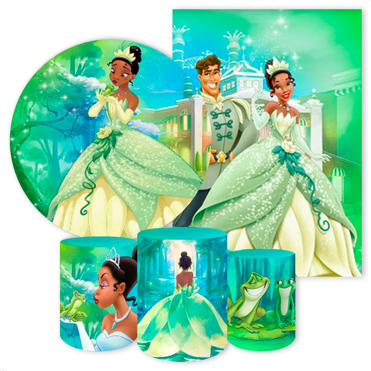 KIT 5 CAPAS A PRINCESA E O SAPO - 169 - KIT 5 CAPAS 169 - Painel Festivo