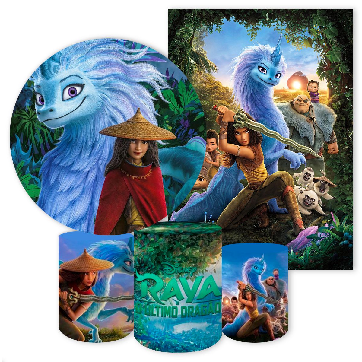 KIT 5 CAPAS RAYA O ÚLTIMO DRAGÃO - 293 - KIT 5 CAPAS 293 - Painel Festivo