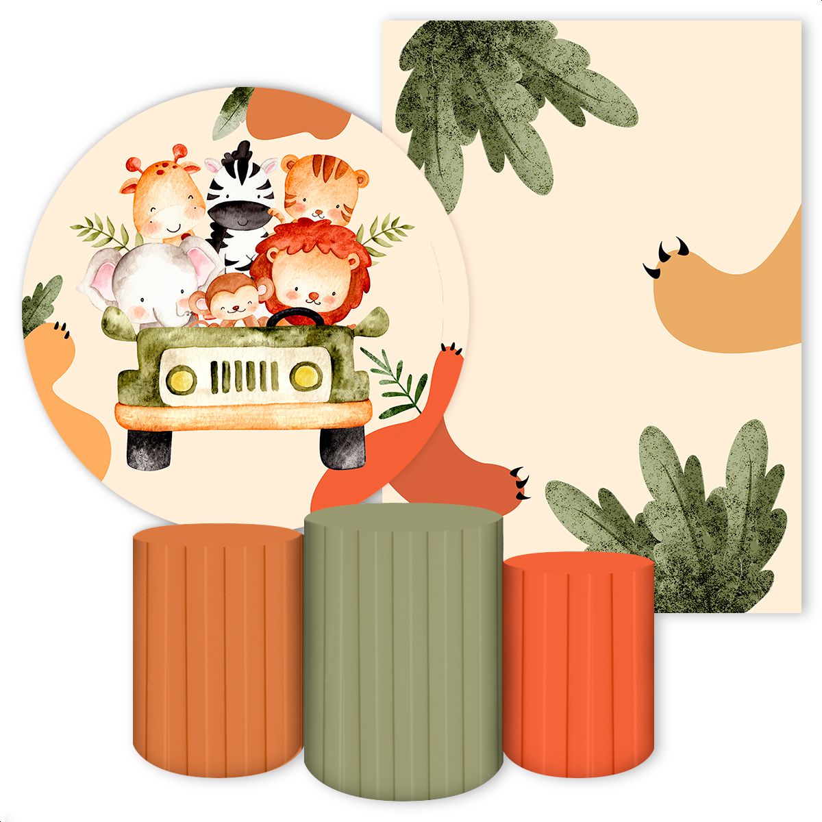 KIT 5 CAPAS SAFARI - 2133 - KIT 5 CAPAS 2133 - Painel Festivo