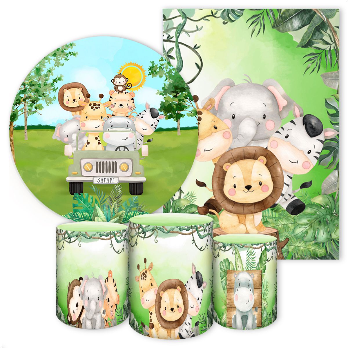 KIT 5 CAPAS SAFARI - 4042 - KIT 5 CAPAS 4042 - Painel Festivo