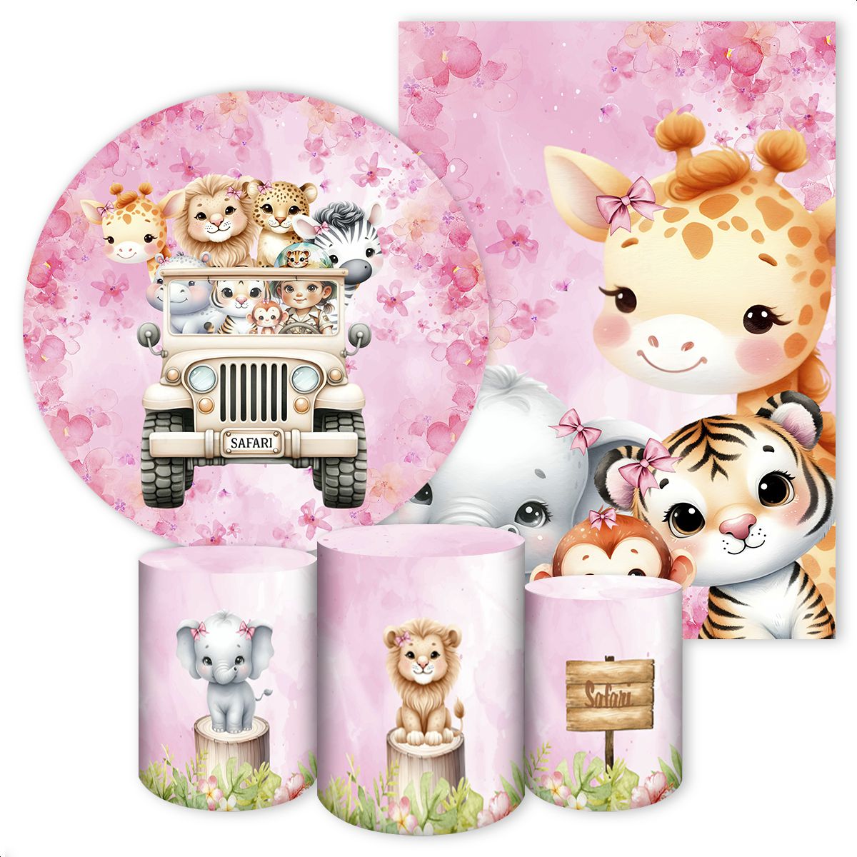 KIT 5 CAPAS SAFARI - 4639 - KIT 5 CAPAS 4639 - Painel Festivo