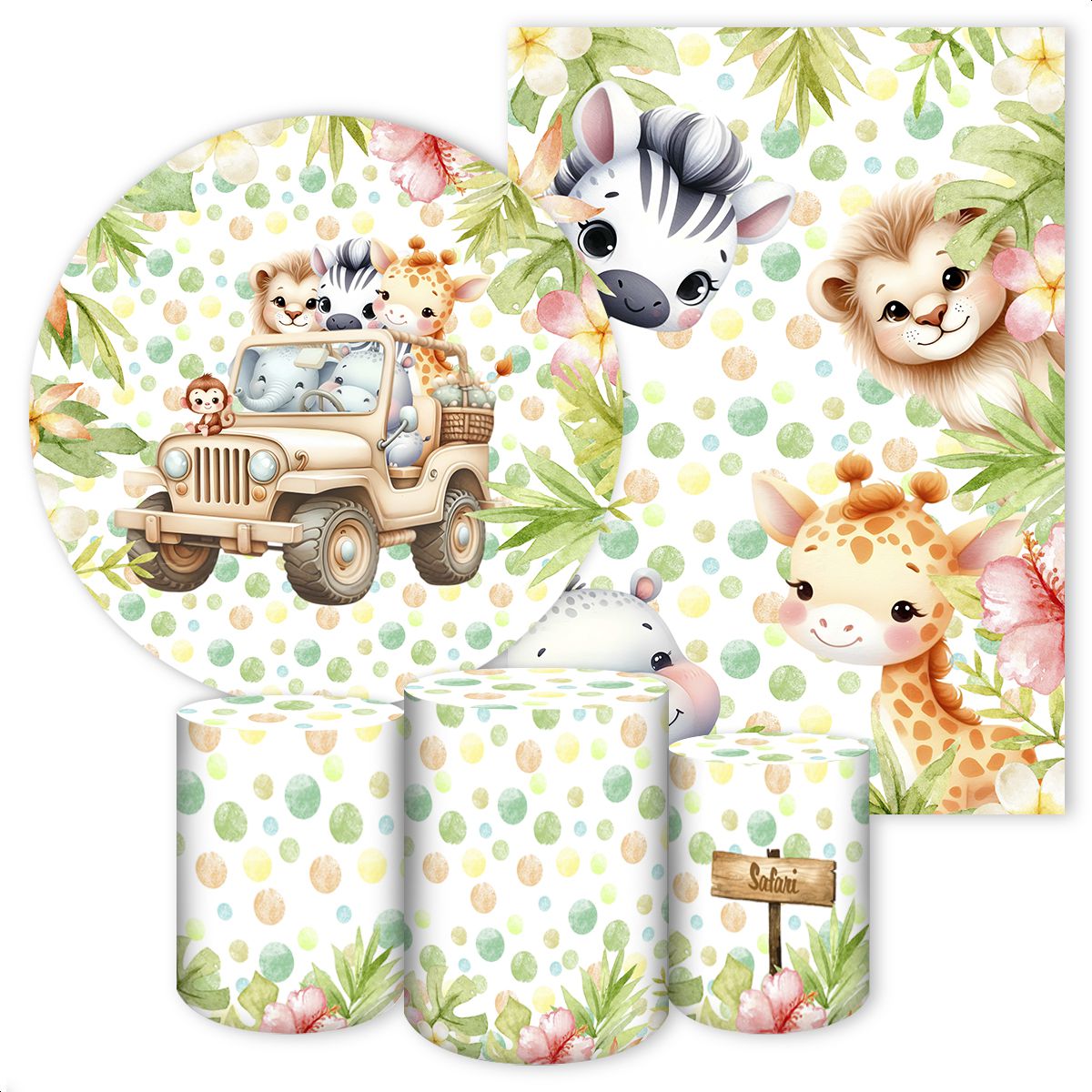 KIT 5 CAPAS SAFARI - 4640 - KIT 5 CAPAS 4640 - Painel Festivo