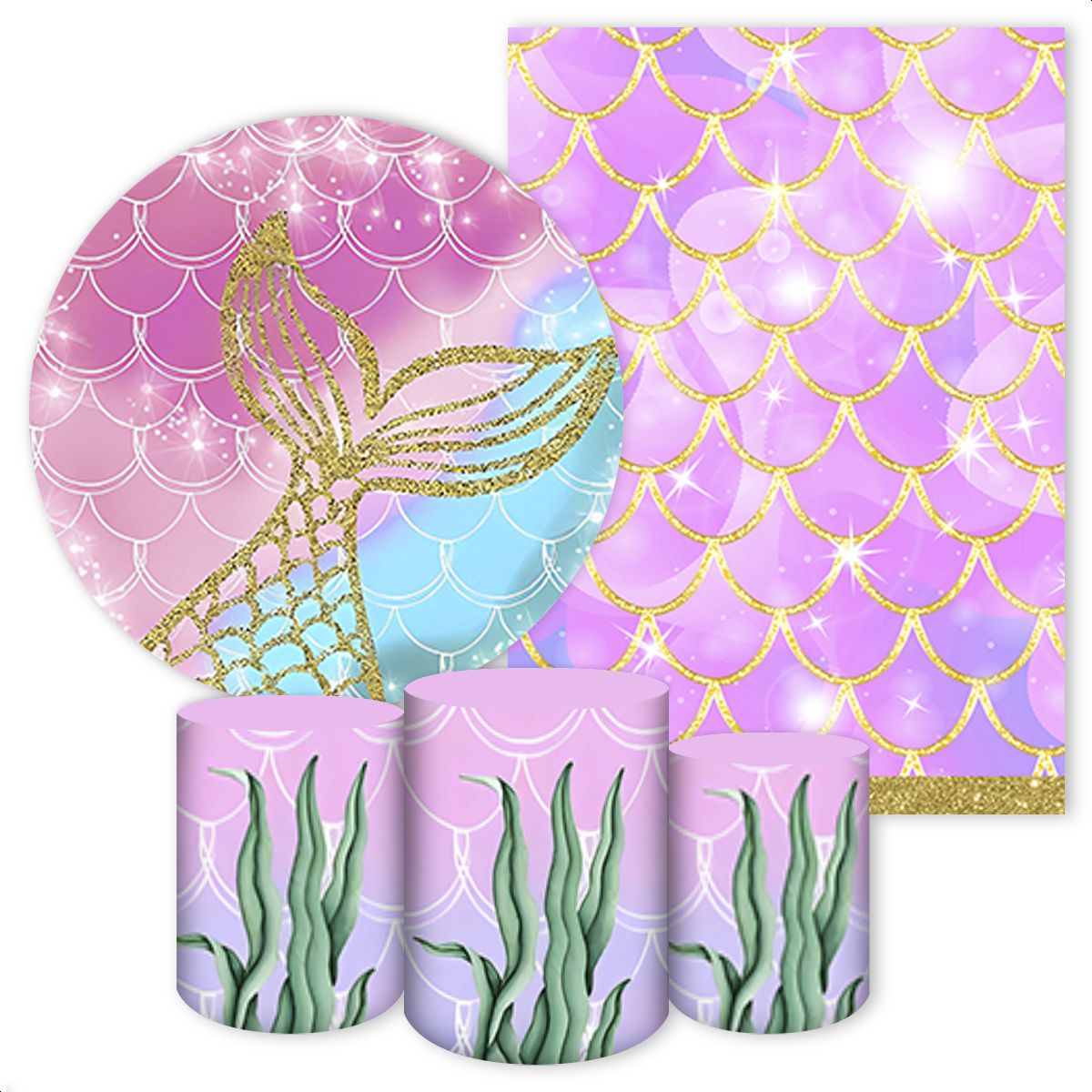 KIT 5 CAPAS SEREIA - 581 - KIT 5 CAPAS 581 - Painel Festivo