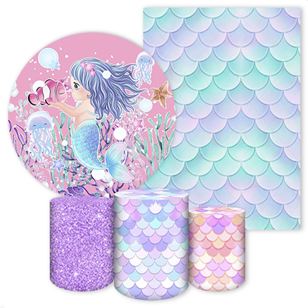 KIT 5 CAPAS SEREIA - 583 - KIT 5 CAPAS 583 - Painel Festivo