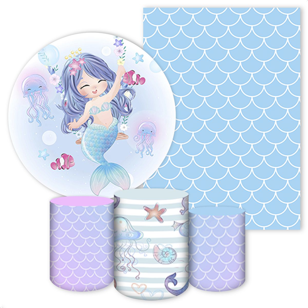 KIT 5 CAPAS SEREIA - 788 - KIT 5 CAPAS 788 - Painel Festivo