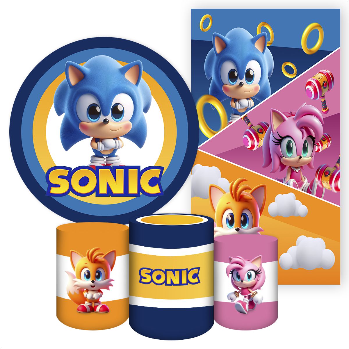 KIT 5 CAPAS SONIC - 5187 - KIT 5 CAPAS 5187 - Painel Festivo