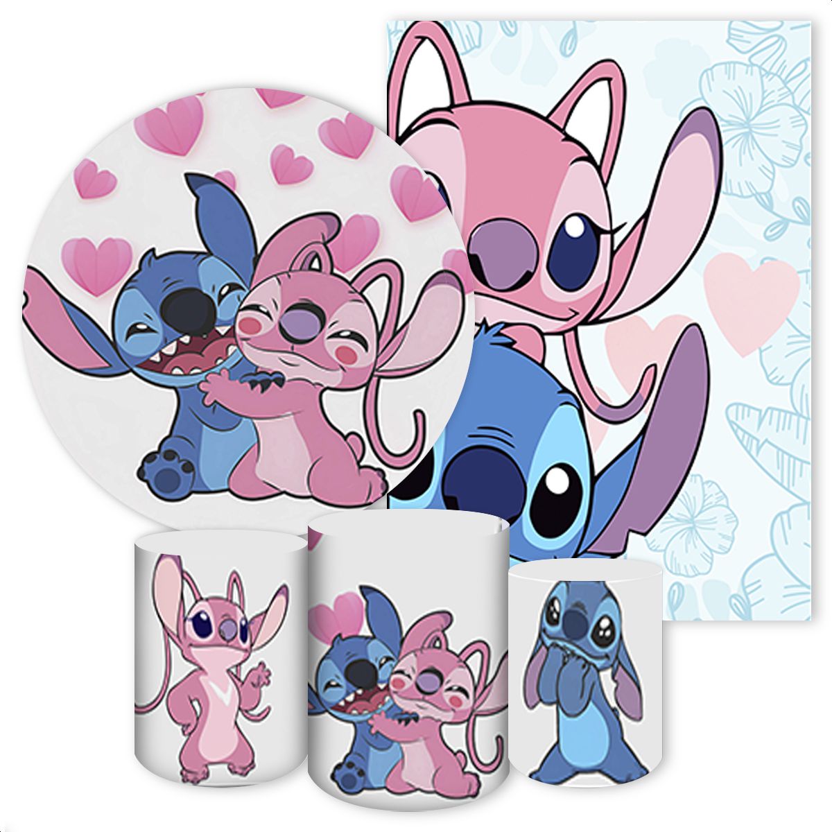 KIT 5 CAPAS LILO & STITCH - 4057 - KIT 5 CAPAS 4057 - Painel Festivo