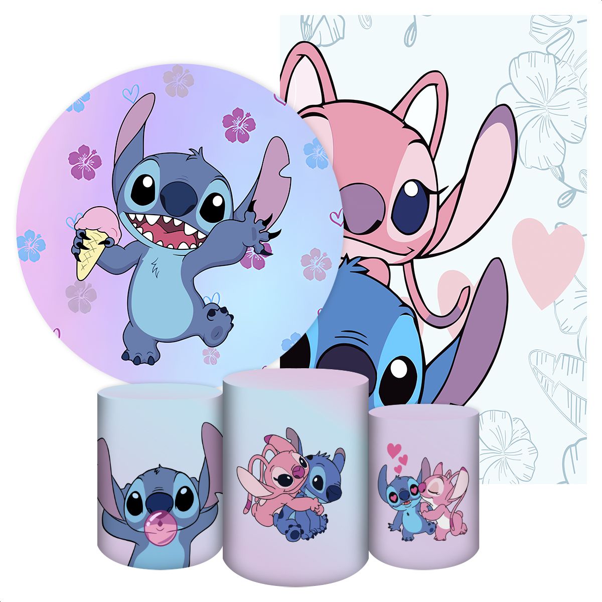 KIT 5 CAPAS LILO & STITCH - 4121 - KIT 5 CAPAS 4121 - Painel Festivo