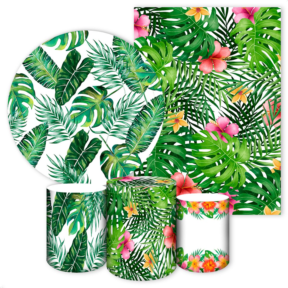 KIT 5 CAPAS TROPICAL & FLAMINGO - 375 - KIT 5 CAPAS 375 - Painel Festivo