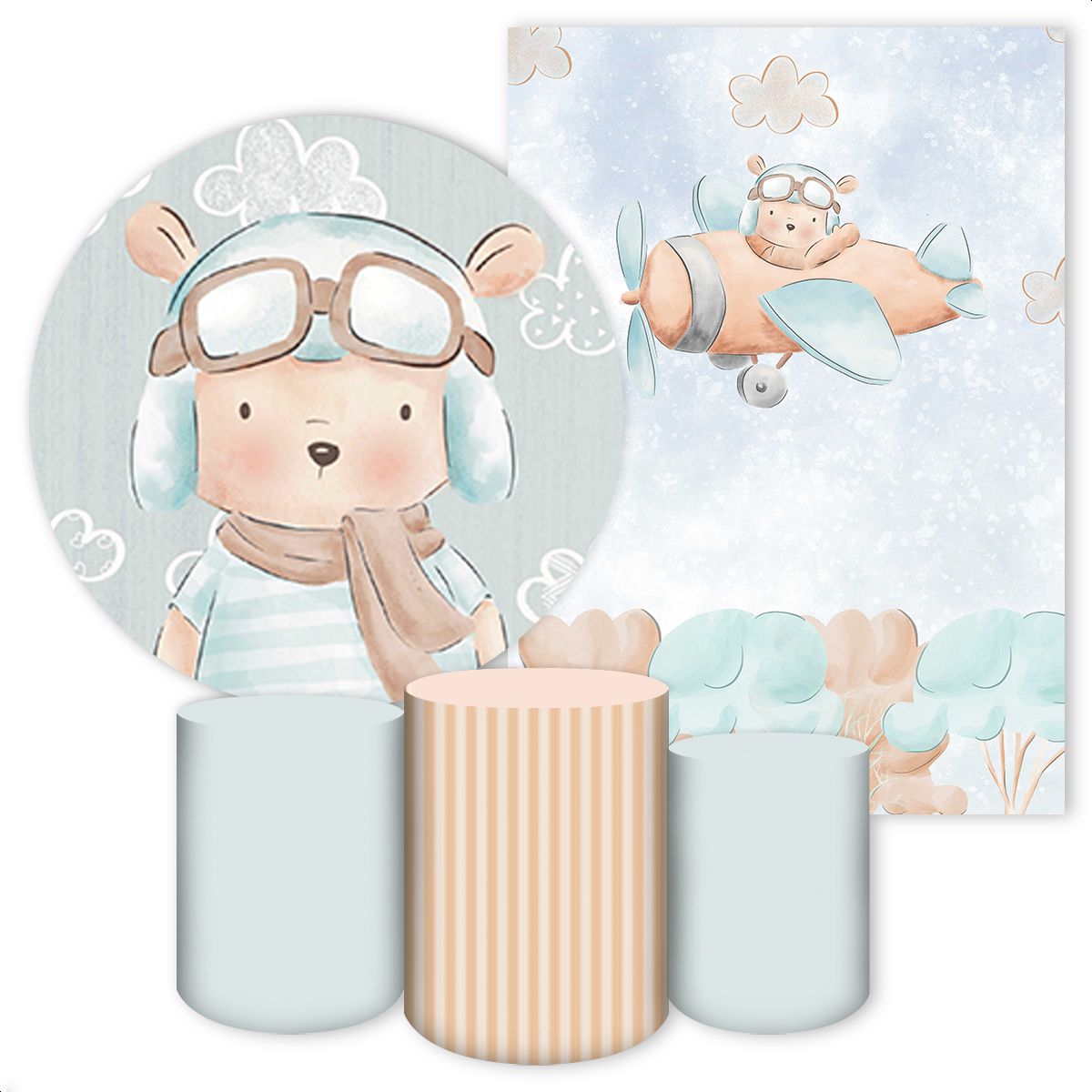 KIT 5 CAPAS URSINHOS - 364 - KIT 5 CAPAS 364 - Painel Festivo