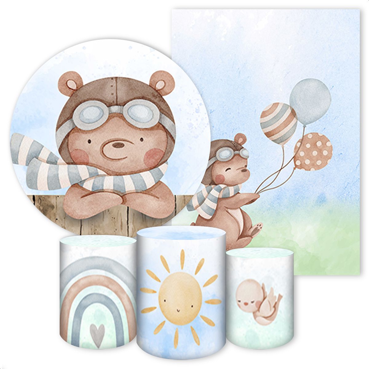 KIT 5 CAPAS URSINHOS - 454 - KIT 5 CAPAS 454 - Painel Festivo