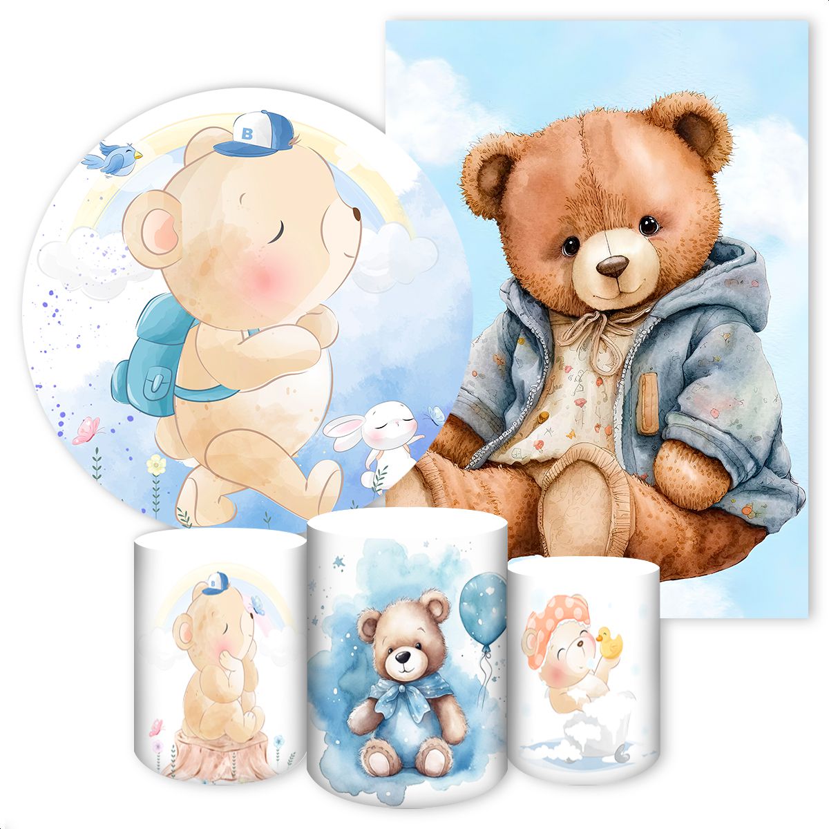 KIT 5 CAPAS URSINHOS - 2558 - KIT 5 CAPAS 2558 - Painel Festivo