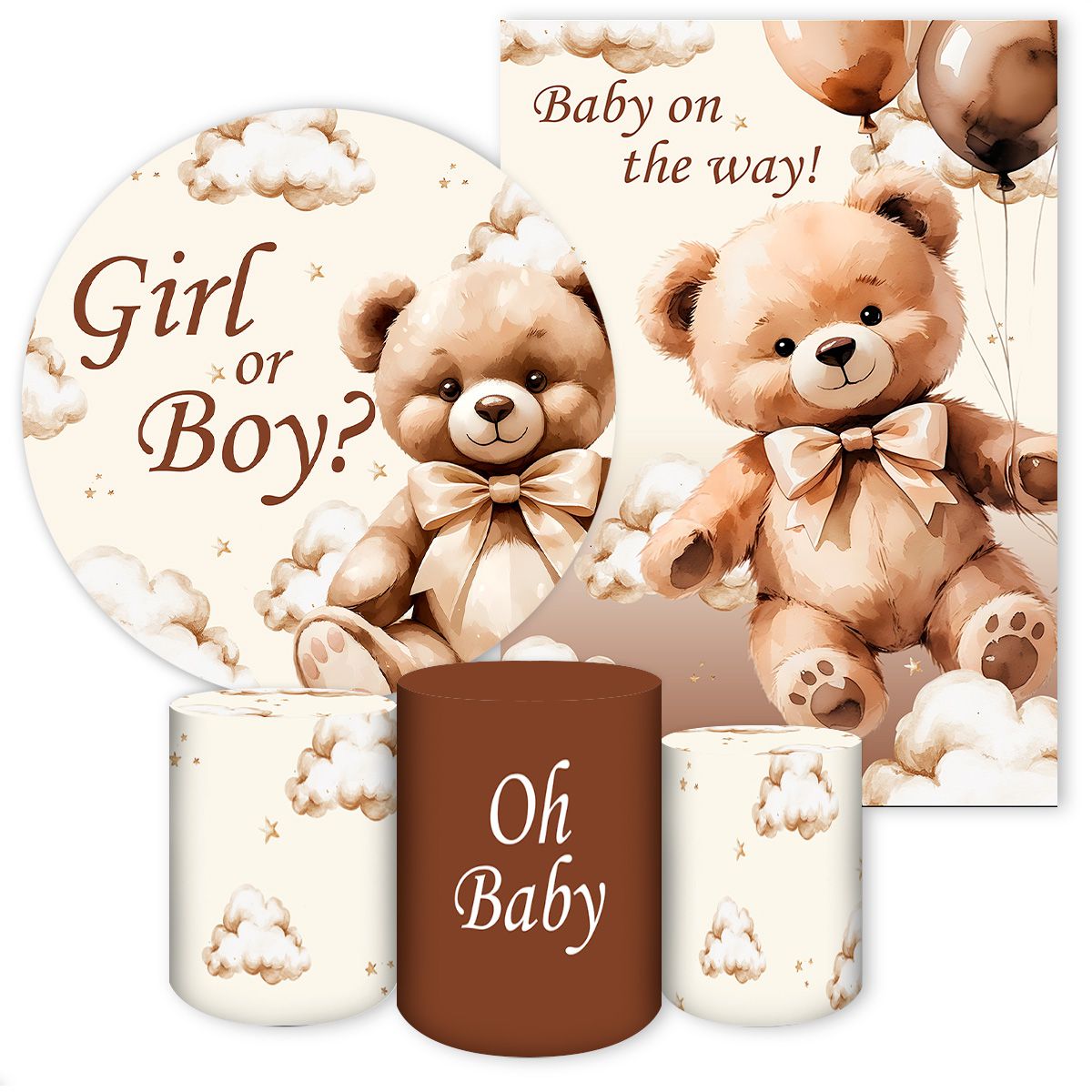 KIT 5 CAPAS URSINHOS - 4651 - KIT 5 CAPAS 4651 - Painel Festivo