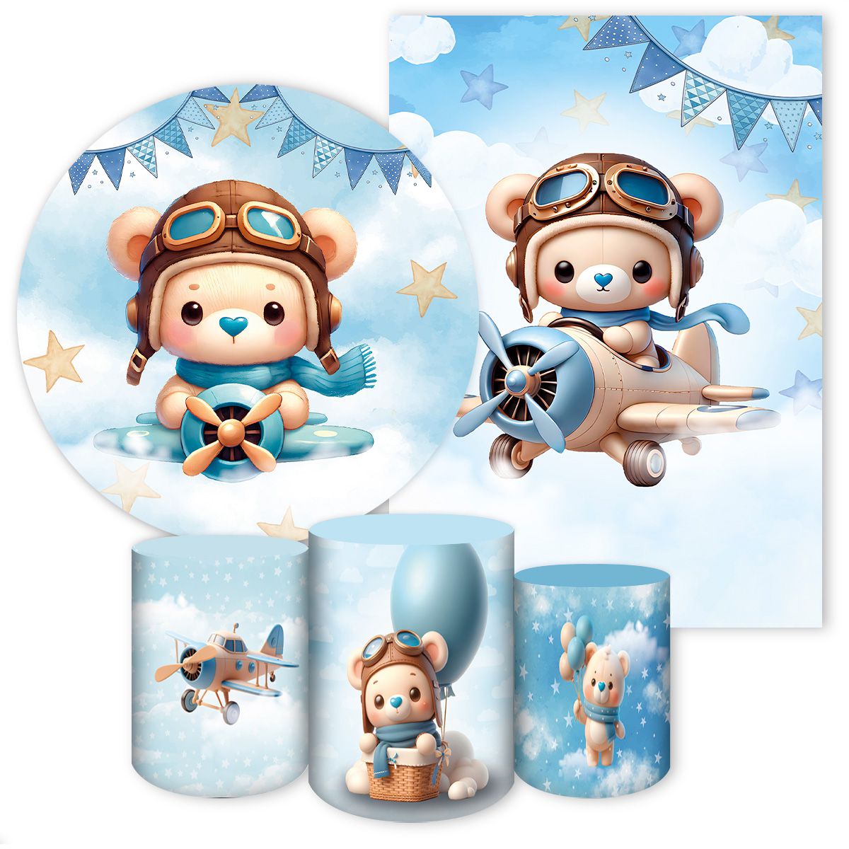 KIT 5 CAPAS URSINHOS - 7004 - KIT 5 CAPAS 7004 - Painel Festivo