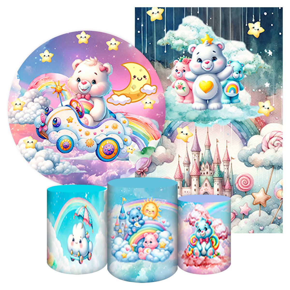 KIT 5 CAPAS URSINHOS CARINHOSOS - 2712 - KIT 5 CAPAS 2712 - Painel Festivo