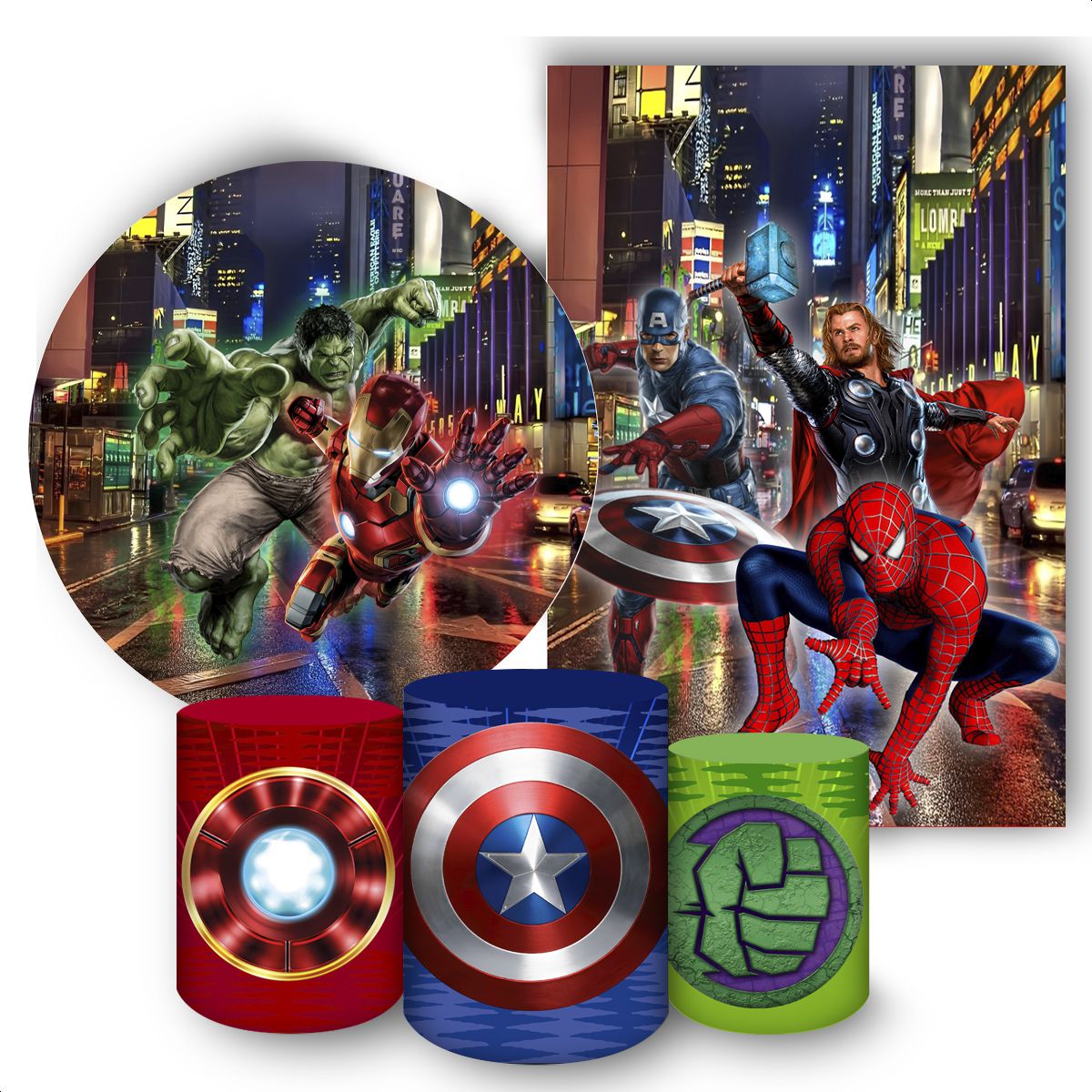 KIT 5 CAPAS VINGADORES - 359 - KIT 5 CAPAS 359 - Painel Festivo