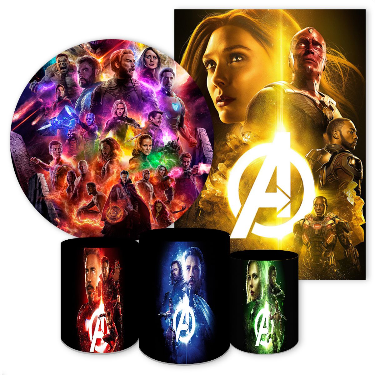 KIT 5 CAPAS VINGADORES - 4027 - KIT 5 CAPAS 4027 - Painel Festivo