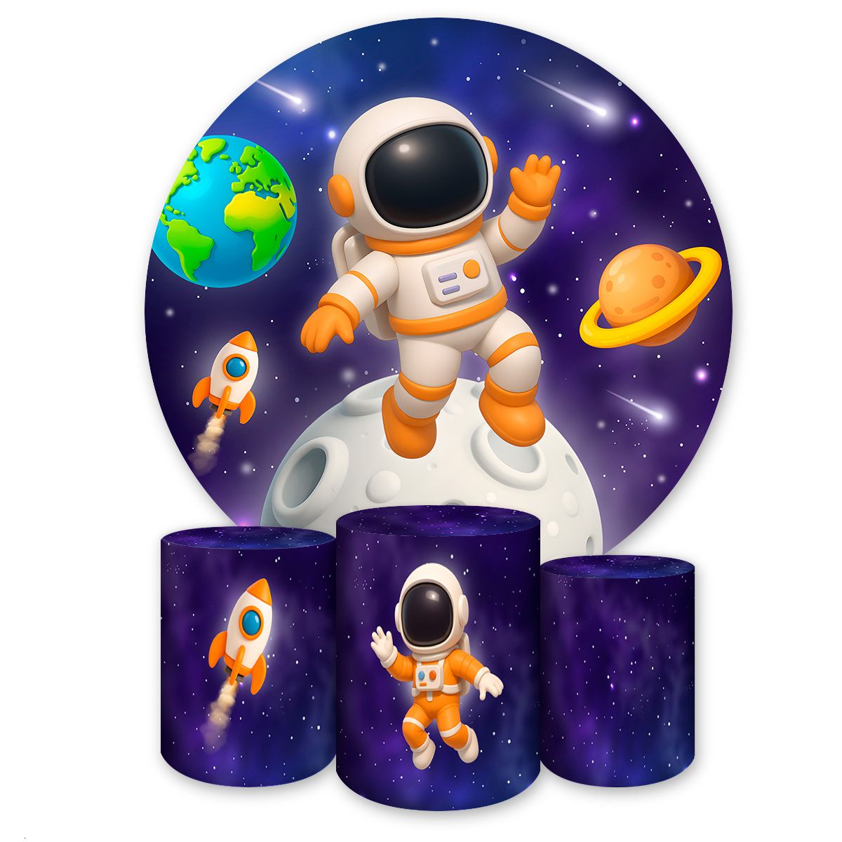 KIT COMPLETO 4 CAPAS ASTRONAUTA - 134 - KIT COMPLETO 134 - Painel Festivo