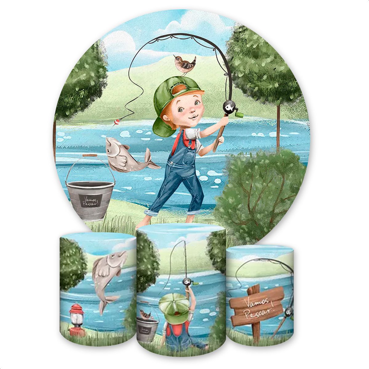 KIR COMPLETO 4 CAPAS MARINHEIRO & PESCADOR - 1876 - KIT COMPLETO 1876 - Painel Festivo