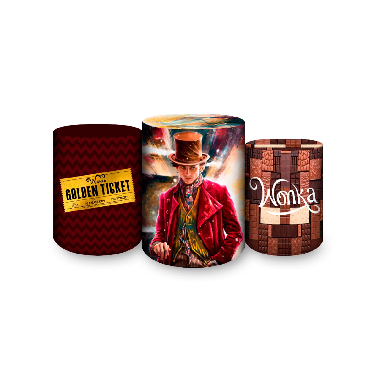 CAPAS PARA TRIO DE CILINDROS WILLY WONKA - 2114 - Trio de cilindros 2114 - Painel Festivo