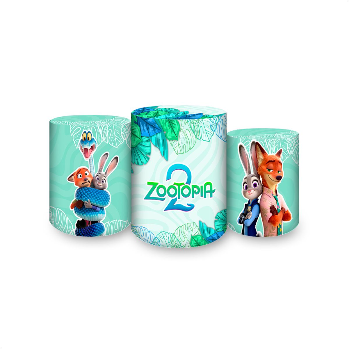 CAPAS PARA TRIO DE CILINDROS ZOOTOPIA - 7180 - Trio de cilindros 7180 - Painel Festivo