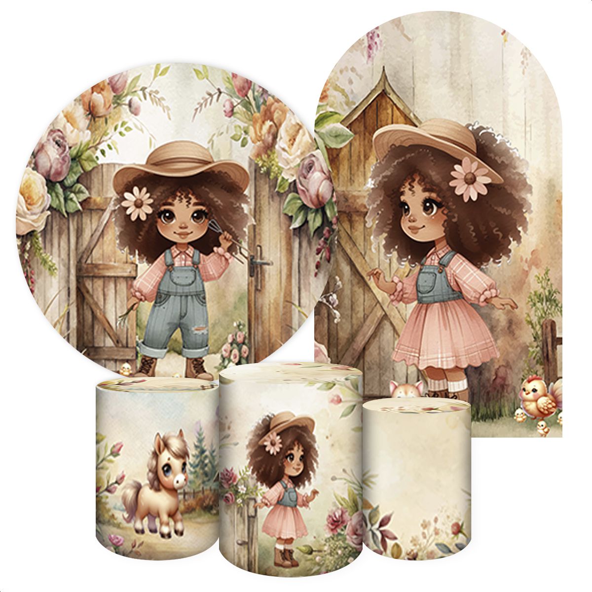 Kit 5 peças Capa Romano V... - Painel Festivo