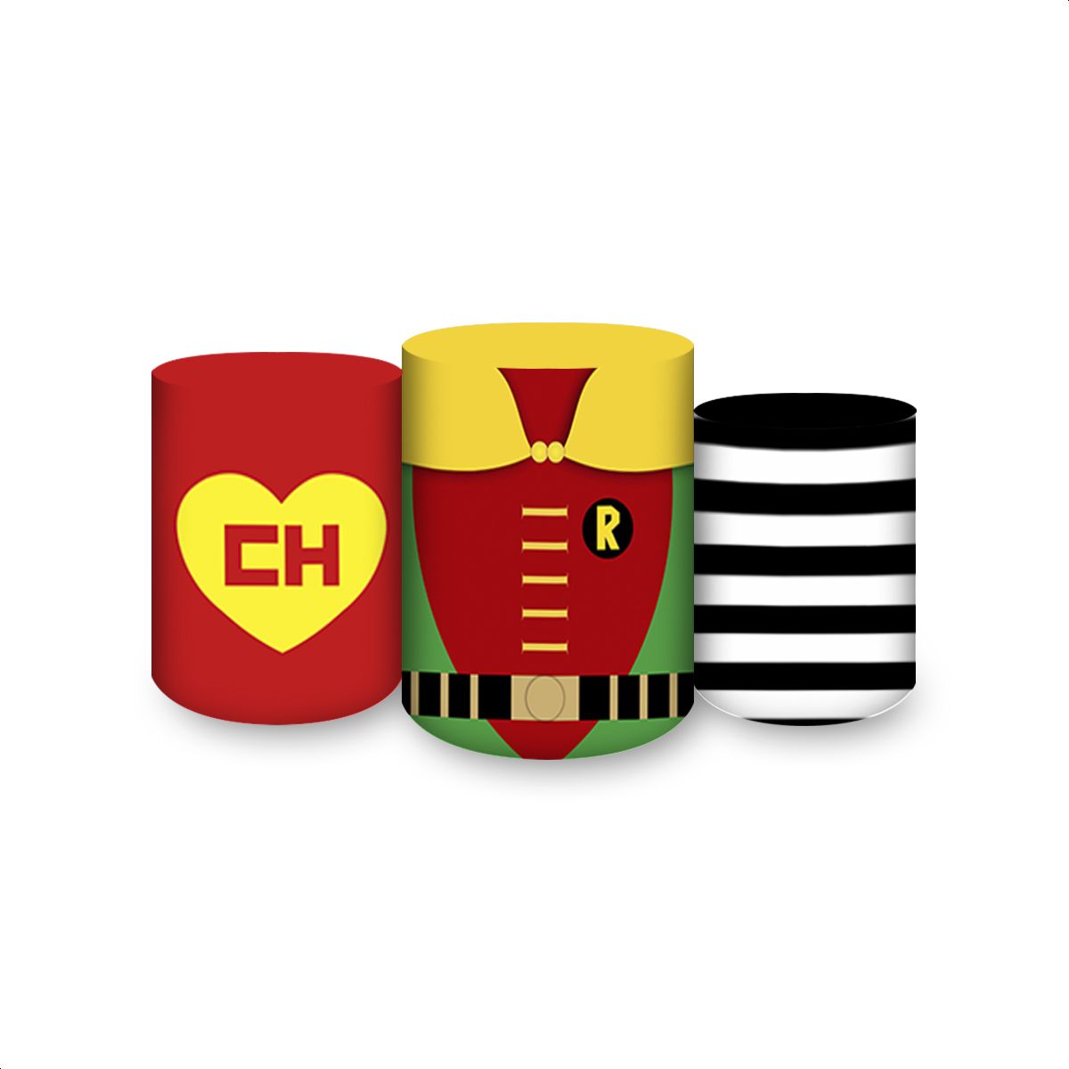 Trio Capas Cilindros Subl... - Painel Festivo