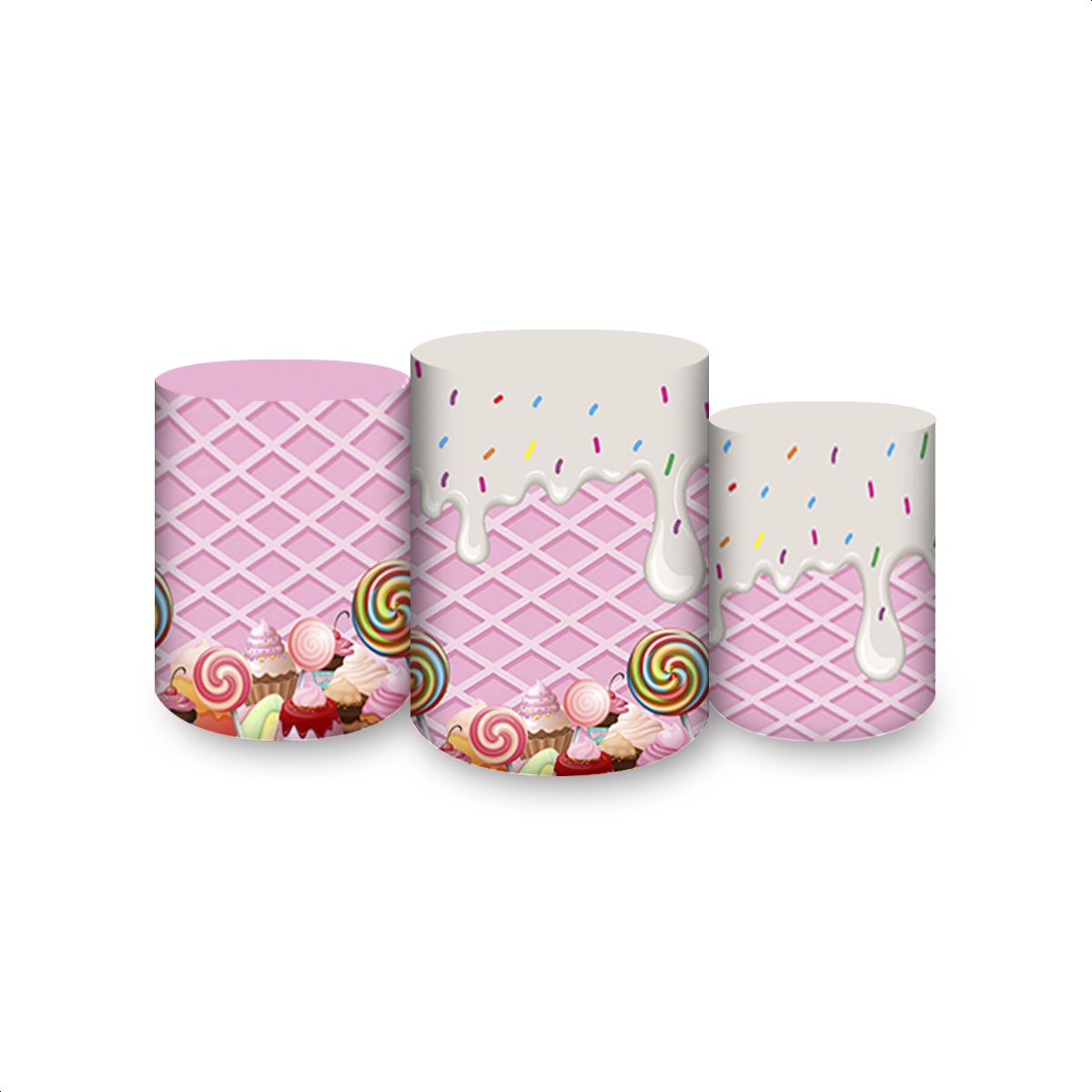 Trio Capas Cilindros Subl... - Painel Festivo