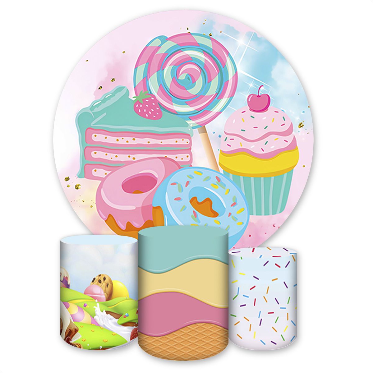 Kit Capa Painel Redondo +... - Painel Festivo