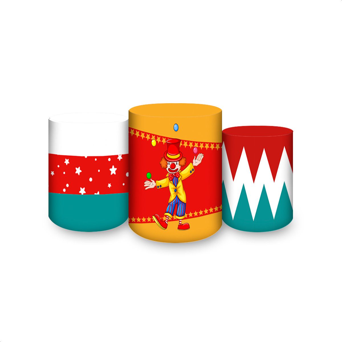 Trio Capas Cilindros Subl... - Painel Festivo