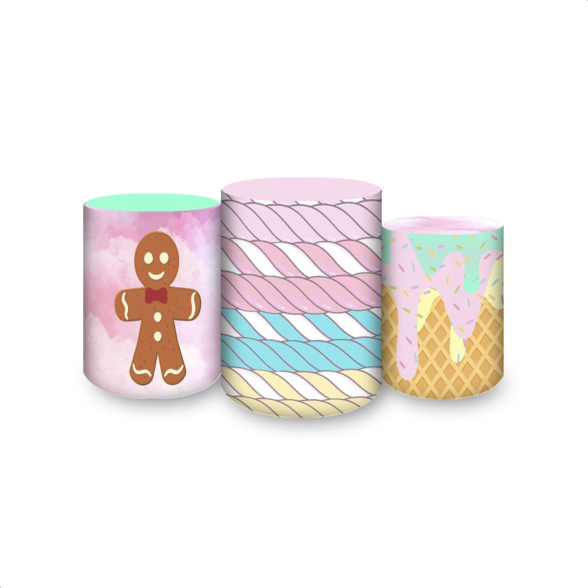 Trio Capas Cilindros Subl... - Painel Festivo