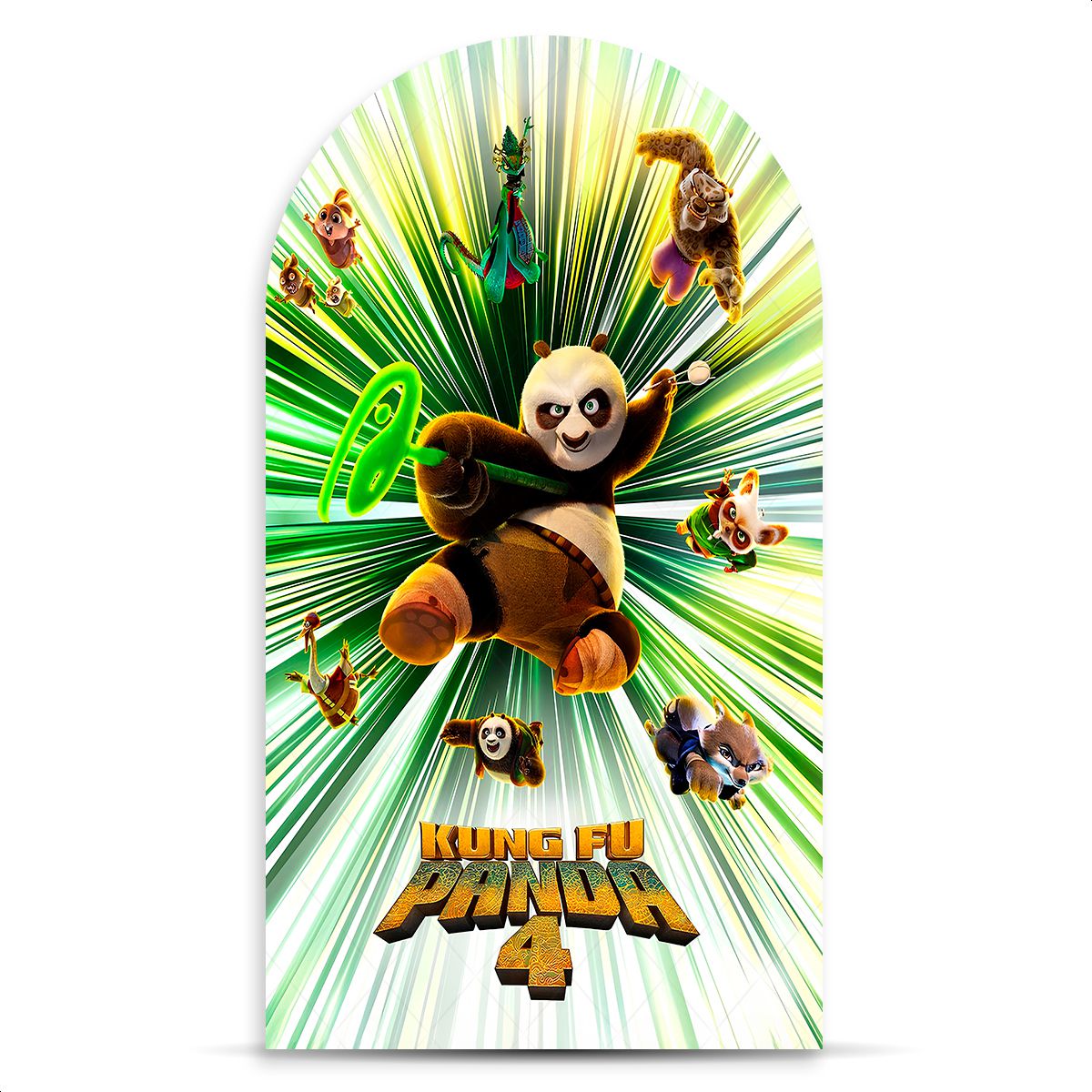 Capa Painel Romano Sublimado Tema Kung Fu Panda -... - Painel Festivo