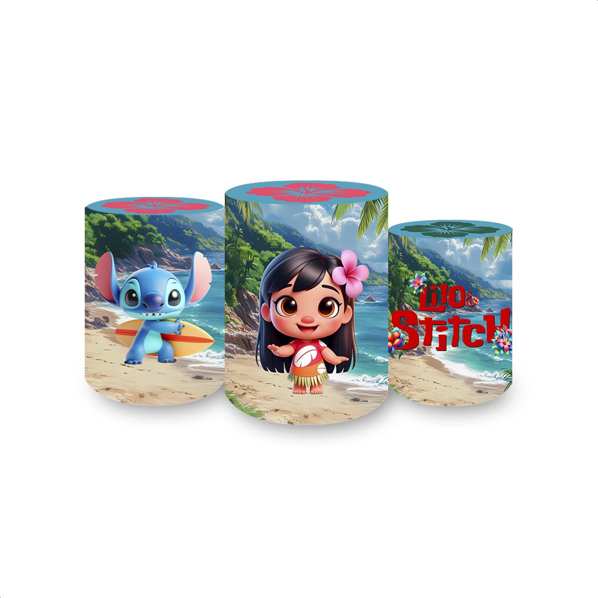 Trio Capas Cilindros Subl... - Painel Festivo