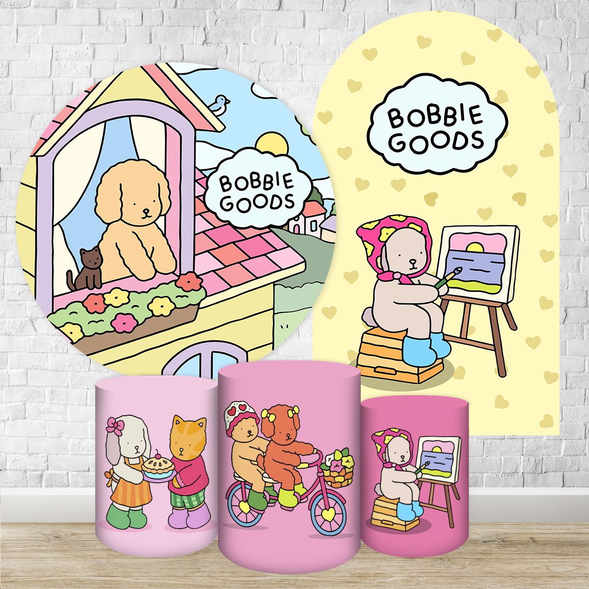 Kit 4 Capas + Romano Tema Bobbie Goods 7091 - Kit 4 Capas + Romano Tema Bobbie Goods 7091 - Painel Festivo
