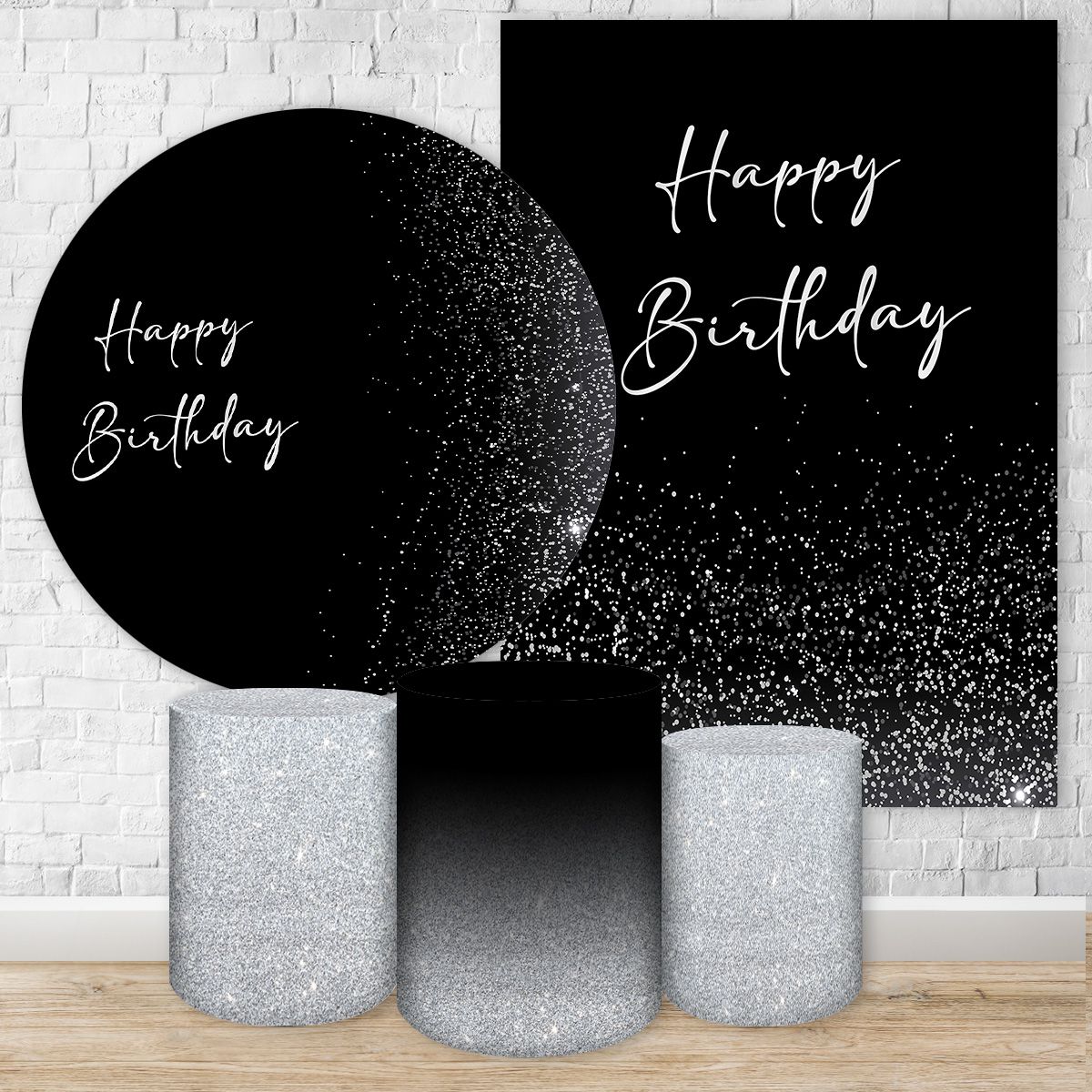 Kit 5 Peças Tema Happy Birthday 7065 - Kit 5 Peças Tema Happy Birthday 7065 - Painel Festivo
