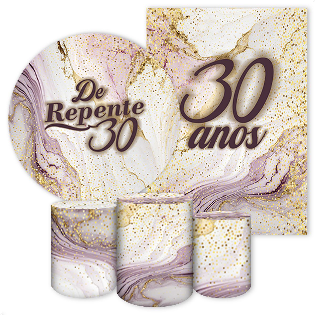Kit 5 Peças Capa Redonda ... - Painel Festivo