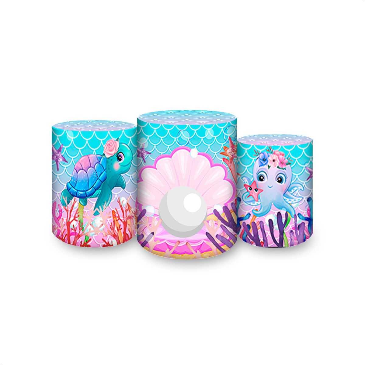 Capas Trio Cilindros Subl... - Painel Festivo