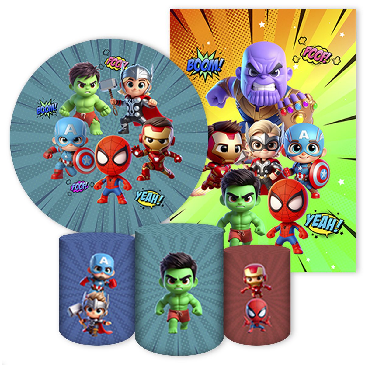 Kit Capa Painel Redondo +... - Painel Festivo