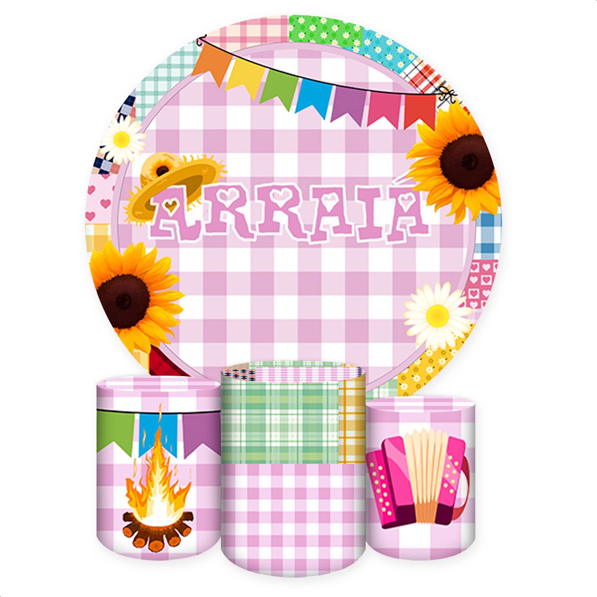 Kit Capa Painel Redondo +... - Painel Festivo