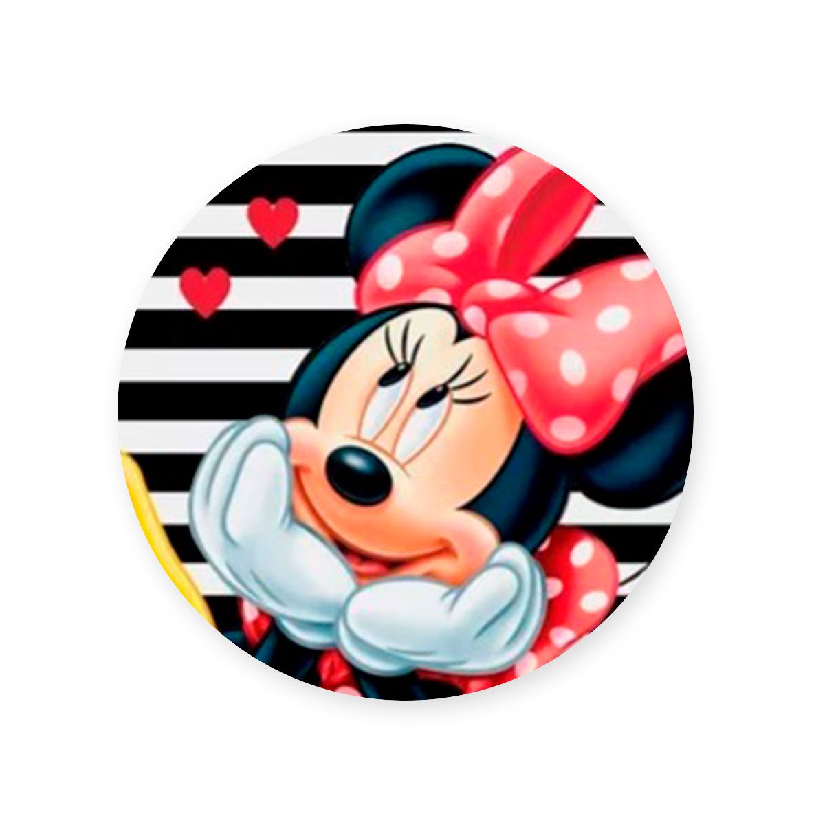 Capa Painel Redondo Sublimados Tema Minnie Mouse 3... - Painel Festivo