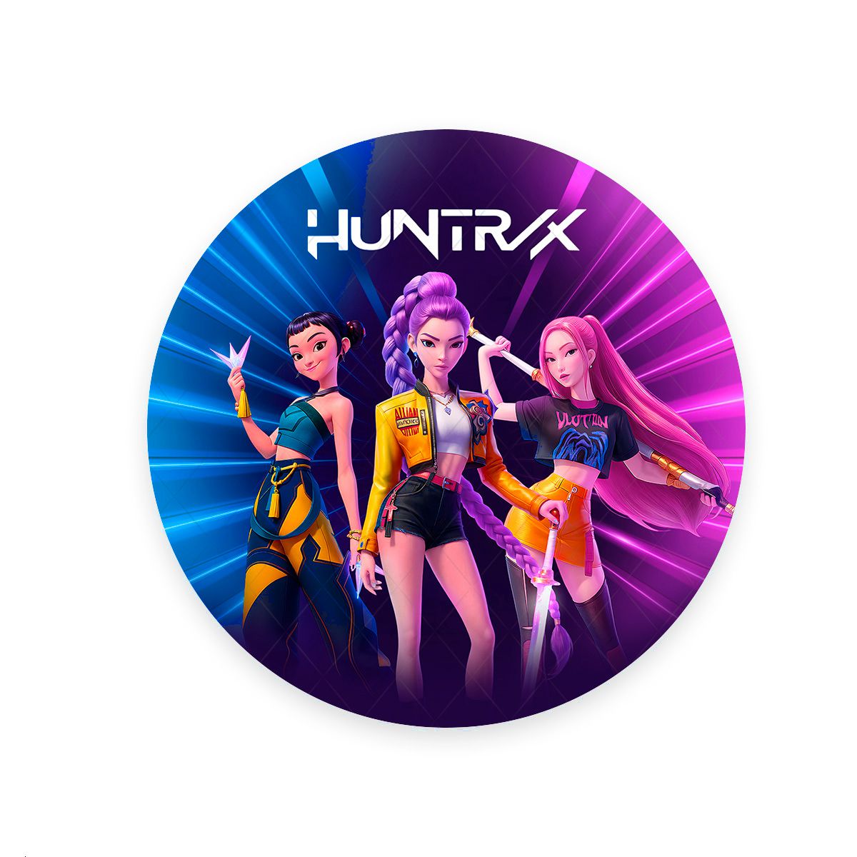 Painel Redondo Tema Guerreiras do K-Pop 7157 - Painel Redondo 7157 - Painel Festivo