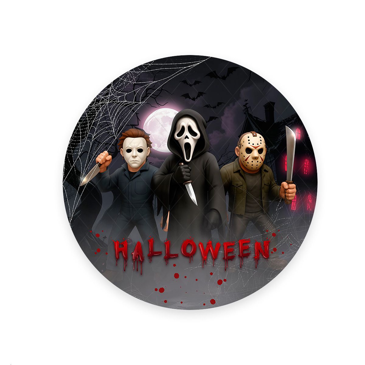 Painel Redondo Tema Halloween 7159 - Painel Redondo 7159 - Painel Festivo