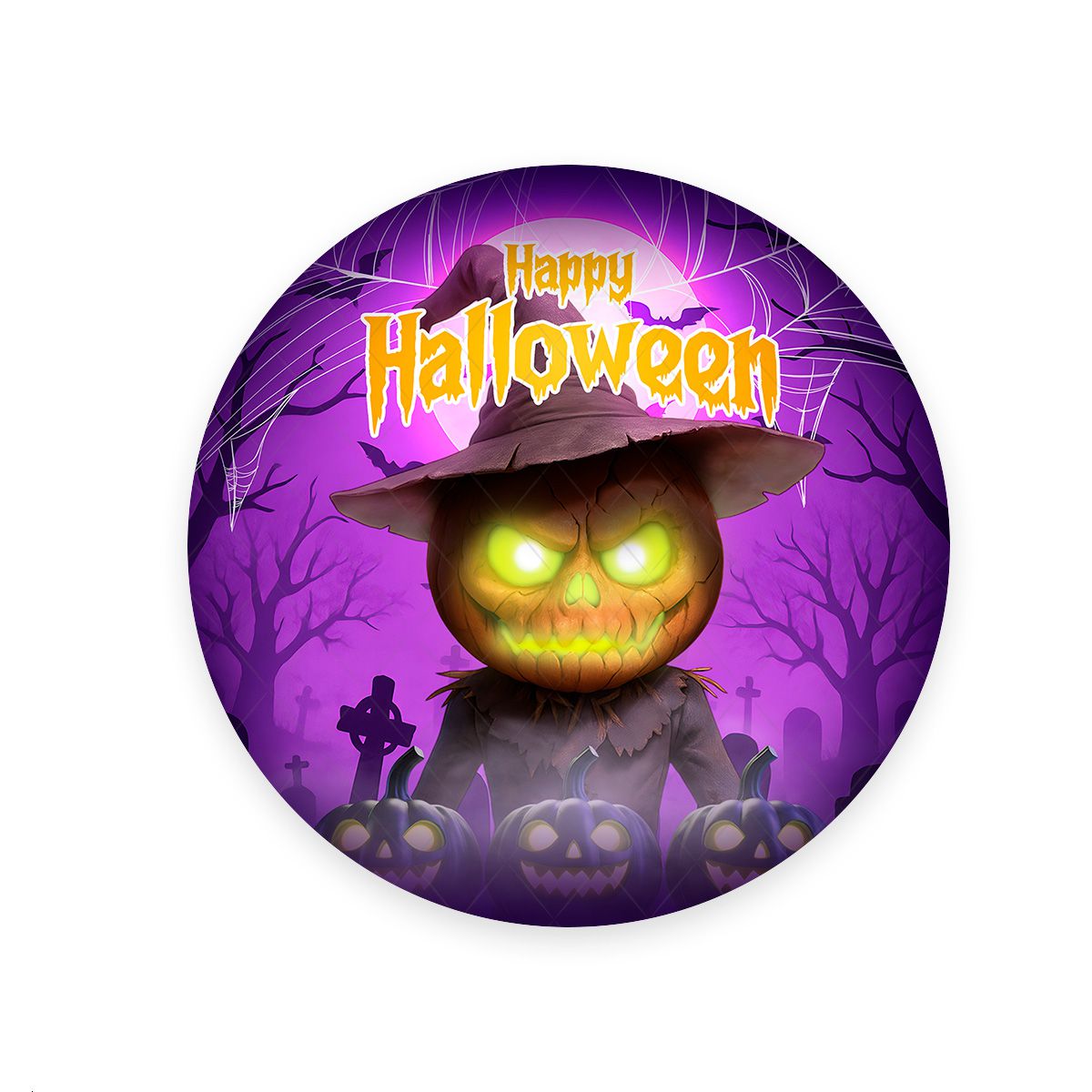 Painel Redondo Tema Halloween 7162 - Painel Redondo 7162 - Painel Festivo