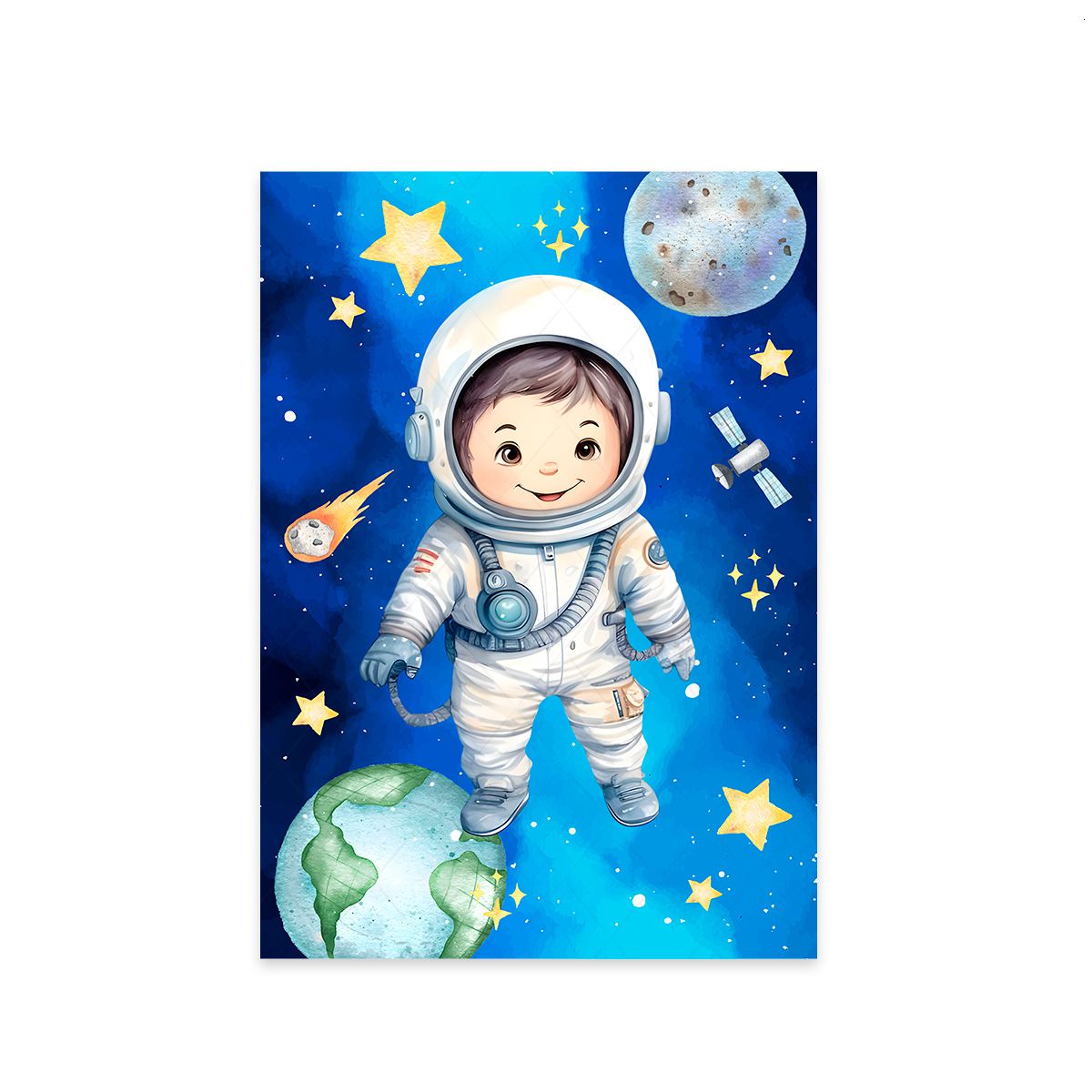  Painel Retangular Tema Astronauta 7135 - Retangular 7135 - Painel Festivo