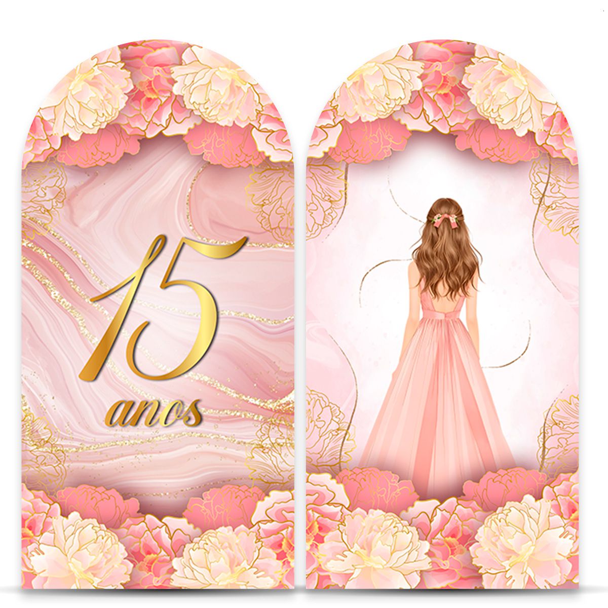  Painel Romano Tema 15 Anos 7067 - Romano 7067 - Painel Festivo