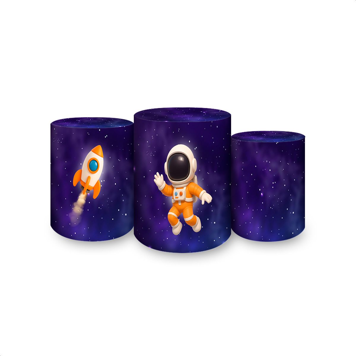 Trio Capas Cilindros Tema Astronauta 7137 - Cilindros 7137 - Painel Festivo