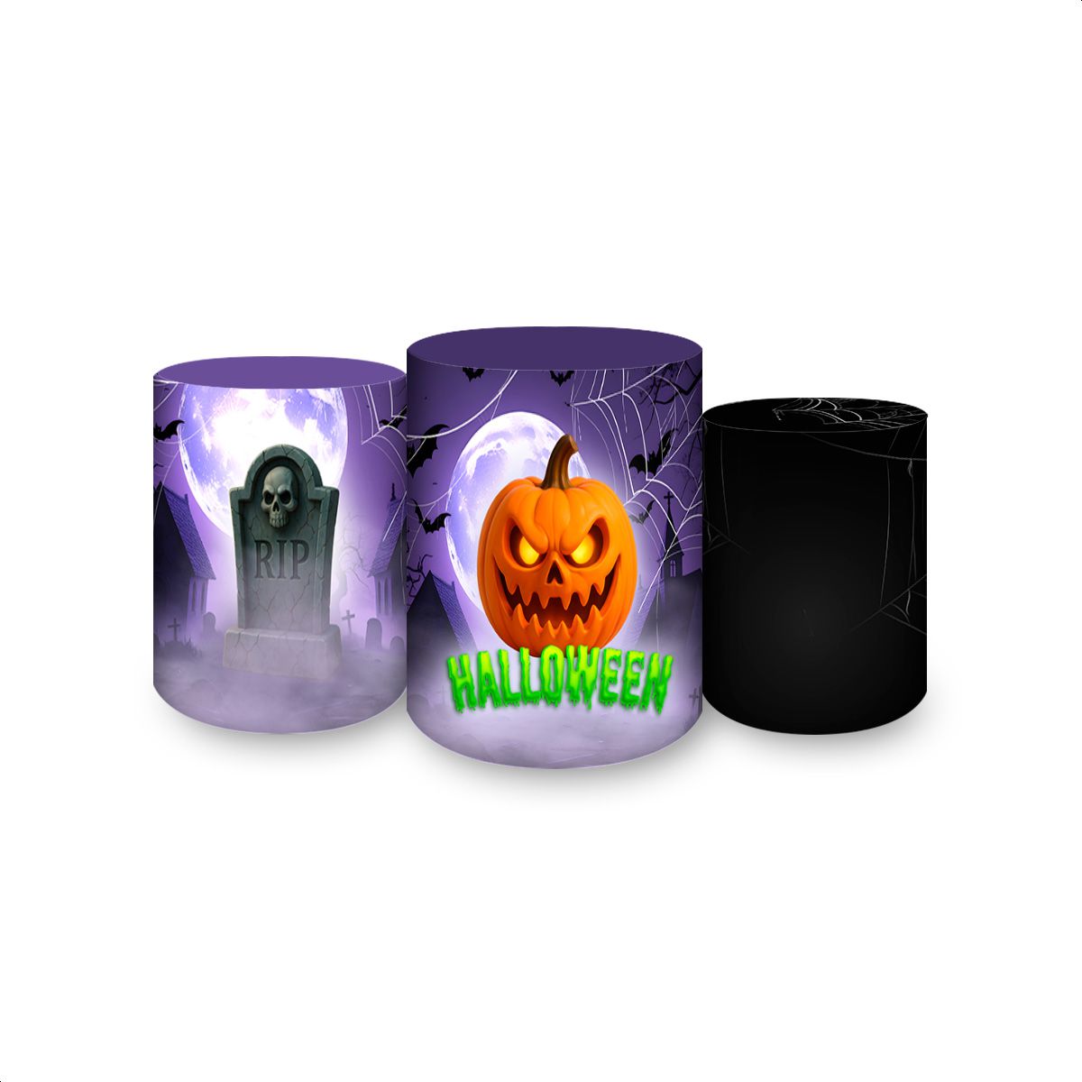 Trio de Cilindros Tema Halloween 7161 - Trio de Cilindros 7161 - Painel Festivo