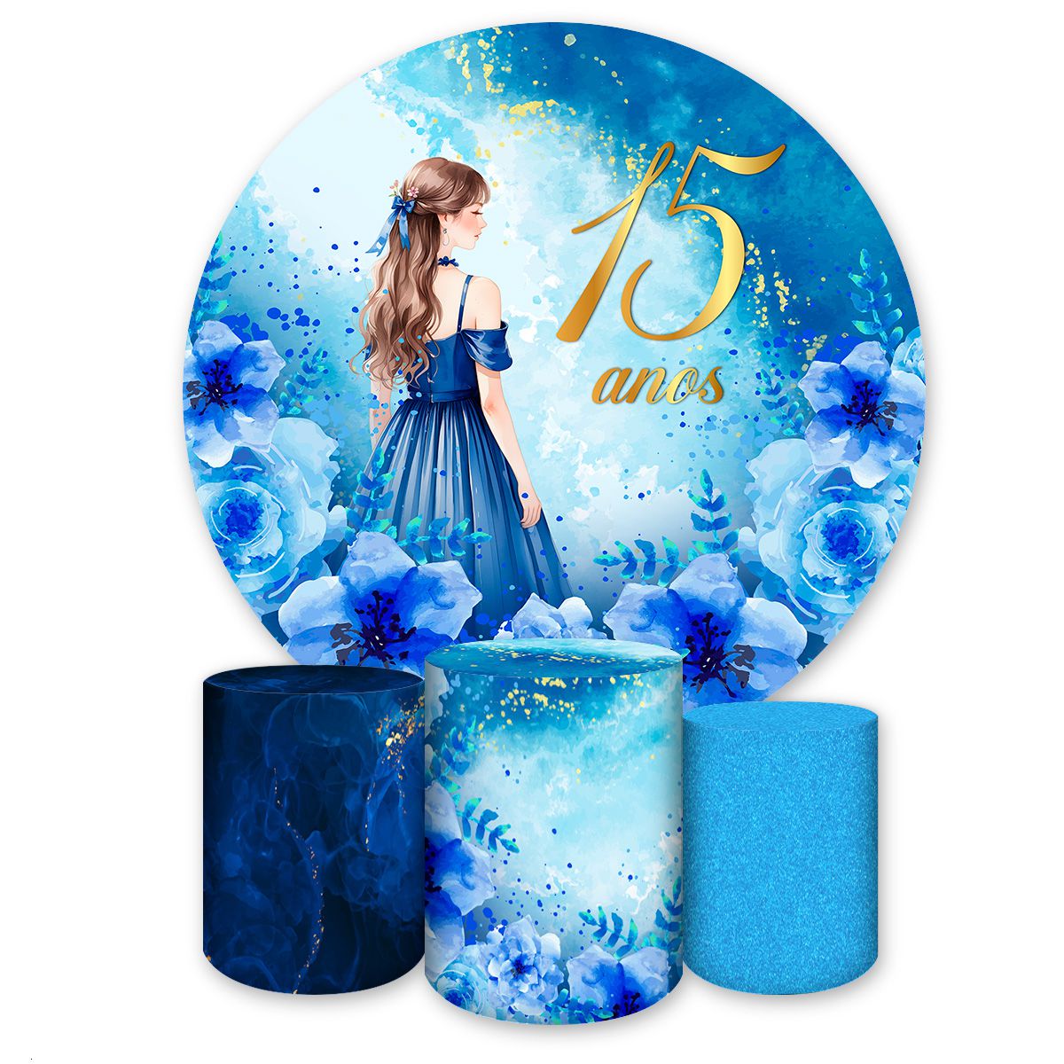Kit 4 Capas 15 Anos 7068 - Kit 4 Capas 7068 - Painel Festivo