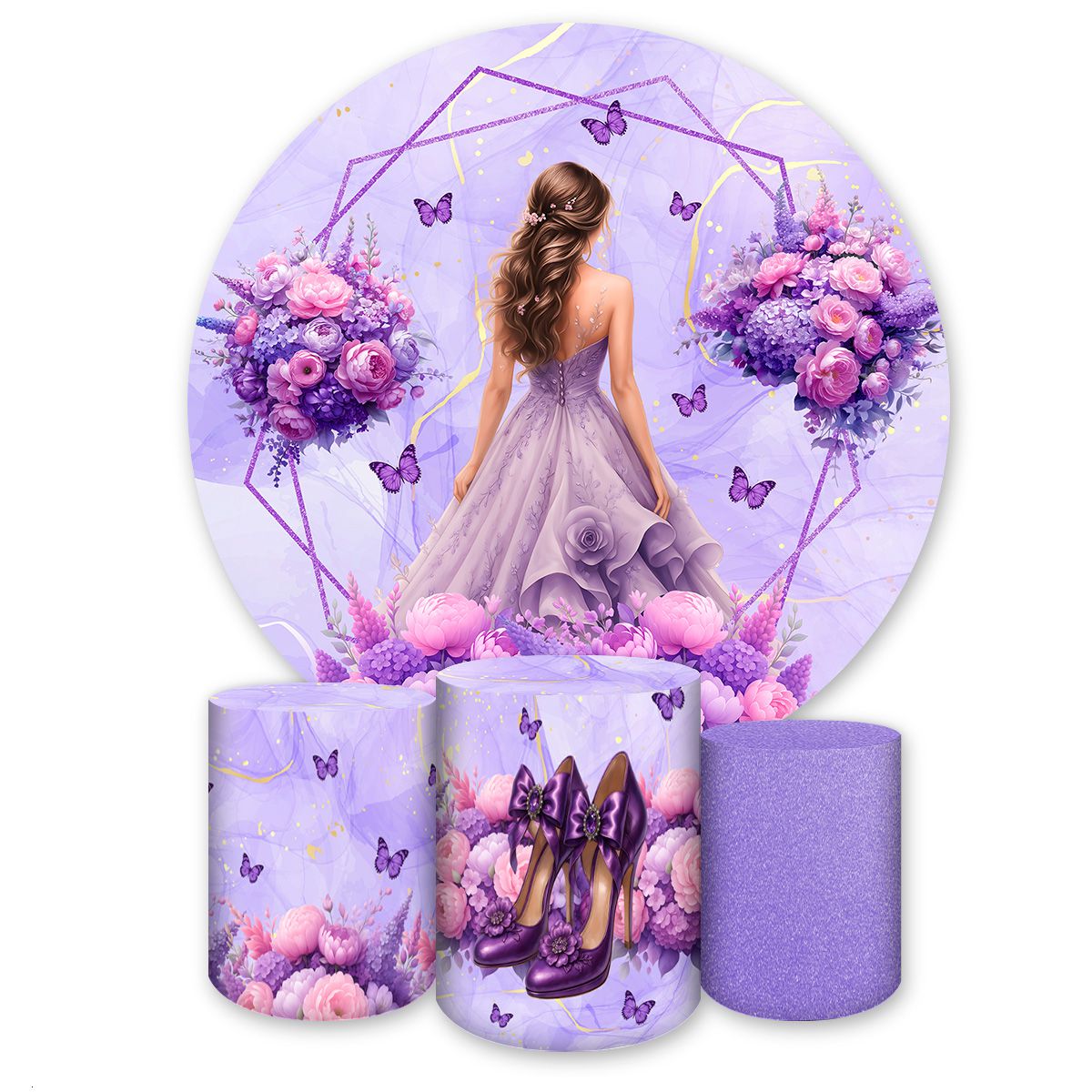 Kit Completo Tema 15 Anos 7153 - Kit Completo 7153 - Painel Festivo