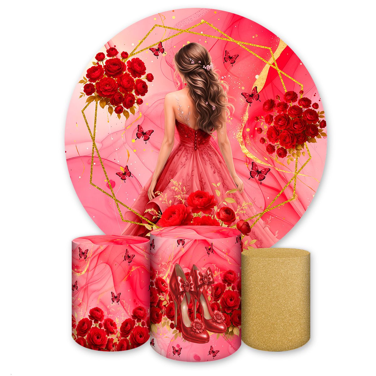 Kit Completo Tema 15 Anos 7155 - Kit Completo 7155 - Painel Festivo